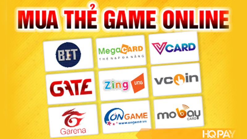 Mua thẻ Garena, Zing, Funcard, Gate, Gosu,... online, giá rẻ